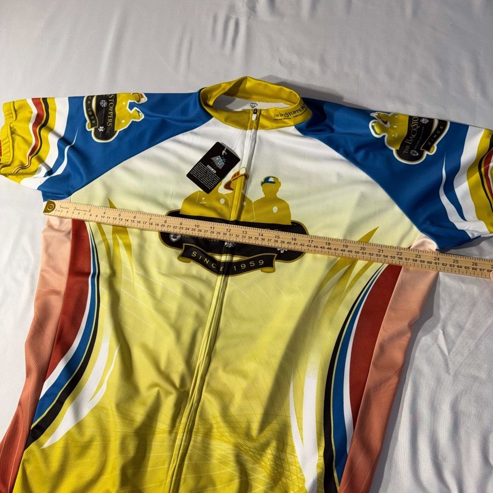 Peak 1 Sports BackStoppers Cycling Jersey Shirt Full Zip Size Mens 2XL NWT - Picture 6 of 14